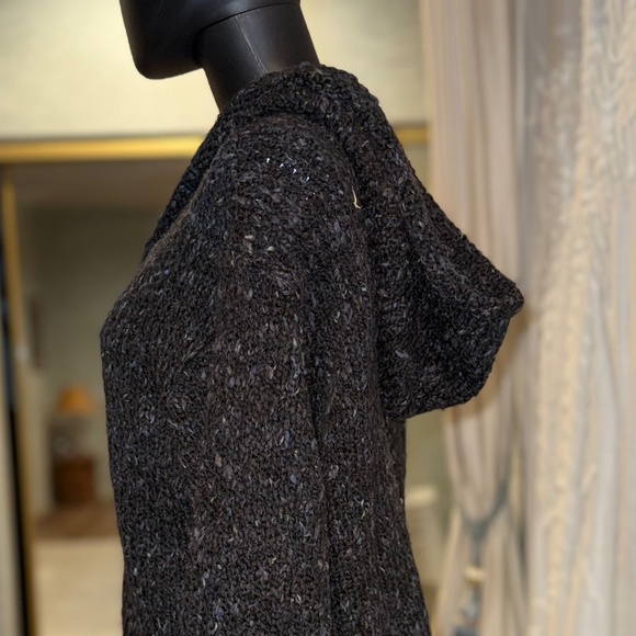 Relais Textured Knit Hoodie Size M – Soft Speckled Pullover Sweater - Picture 8 of 16